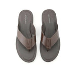 Ace Marks Oceanio Thong Sandals In Brown Leather
