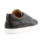 Ace Marks Saint Elastic Slip On Sneaker In Black Leather