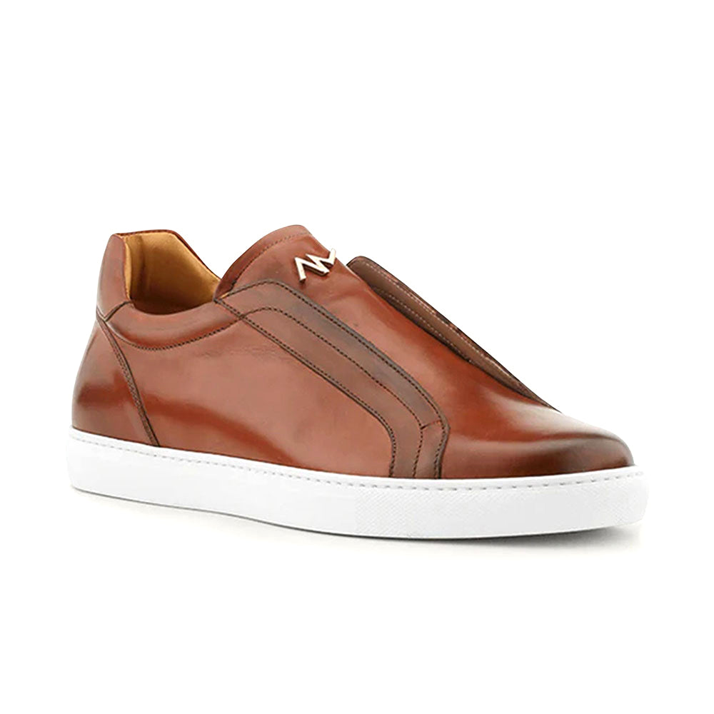 Ace Marks Saint Elastic Slip On Sneaker In Cognac Nicol