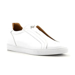 Ace Marks Saint Elastic Slip On Sneaker In White Leather