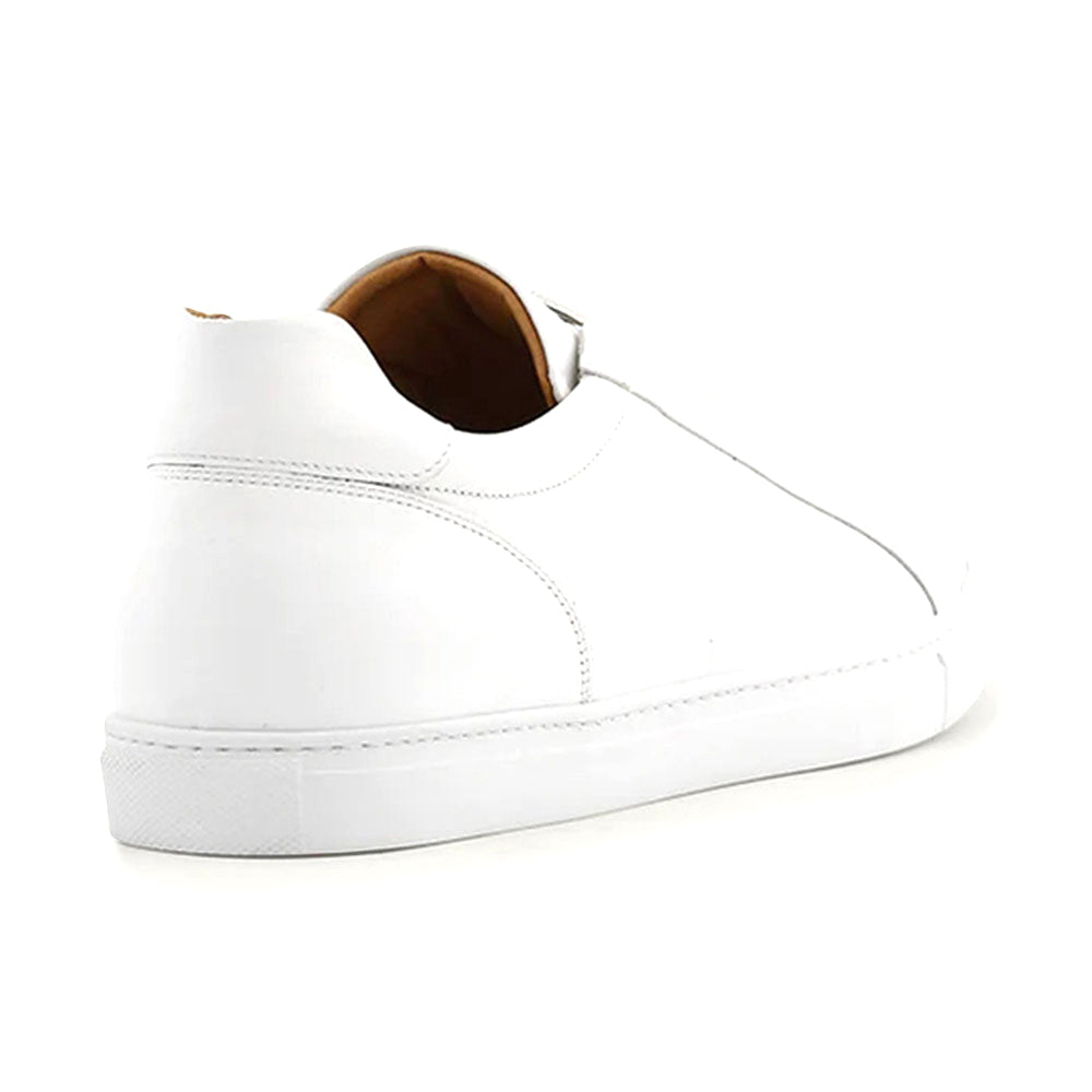 Ace Marks Saint Elastic Slip On Sneaker In White Leather