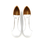 Ace Marks Saint Elastic Slip On Sneaker In White Leather