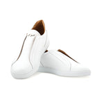 Ace Marks Saint Elastic Slip On Sneaker In White Leather