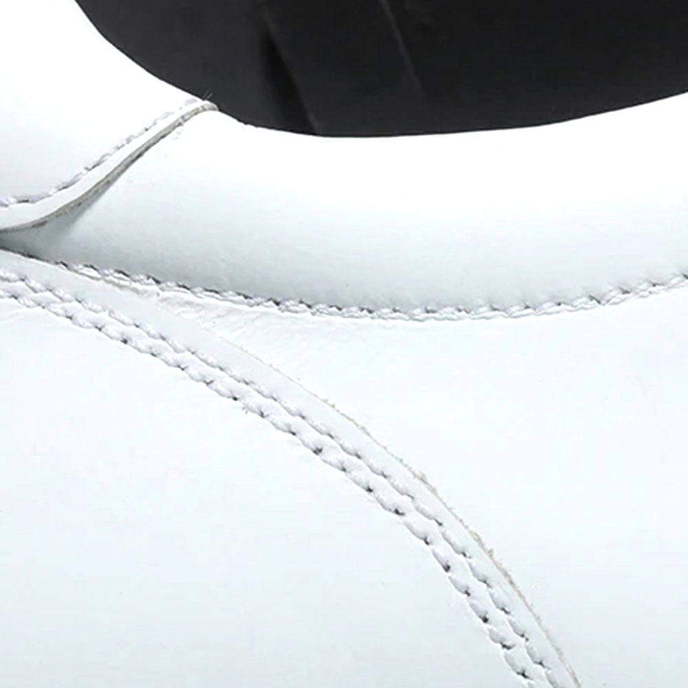 Ace Marks Saint Elastic Slip On Sneaker In White Leather