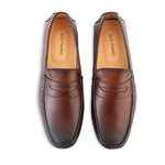 Ace Marks Santi Moccasin In Cognac Antique