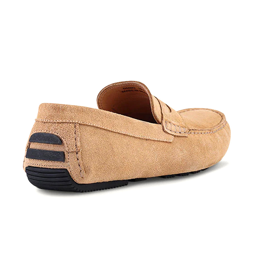 Ace Marks Santi Moccasin In Cuoio Suede