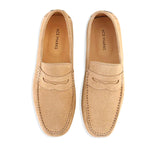 Ace Marks Santi Moccasin In Cuoio Suede