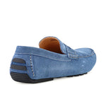 Ace Marks Santi Moccasin In Denim Suede