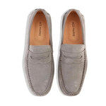 Ace Marks Santi Moccasin In Grey Suede