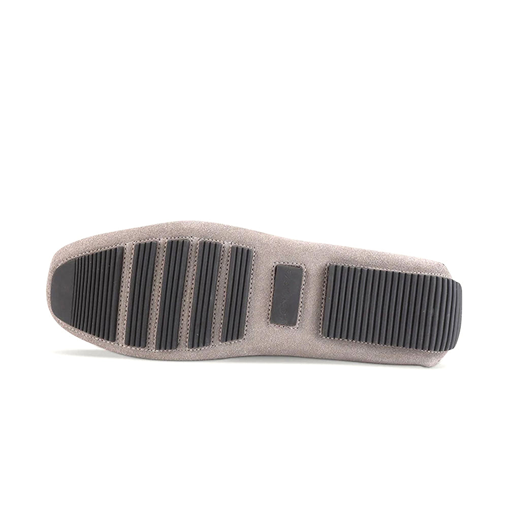 Ace Marks Santi Moccasin In Grey Suede
