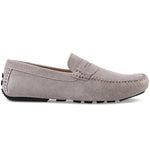 Ace Marks Santi Moccasin In Grey Suede