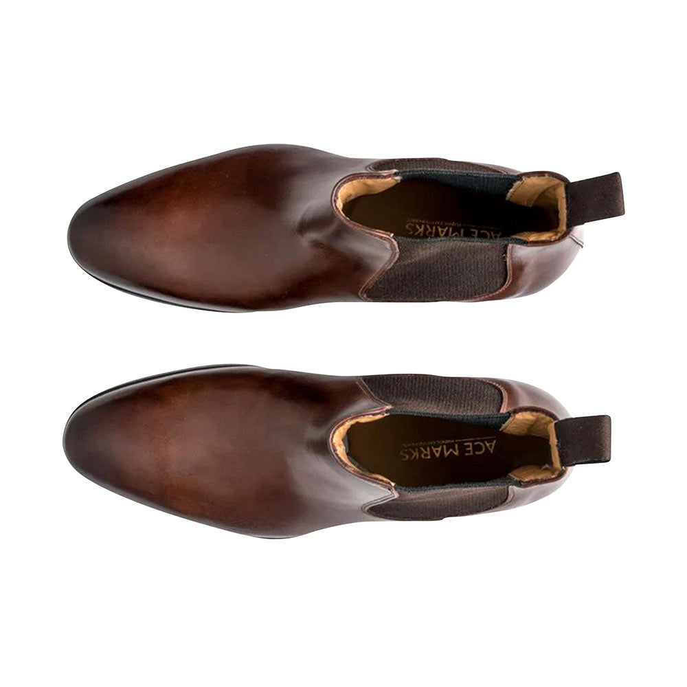 Ace Marks Troy Chelsea Boot Brown Antique