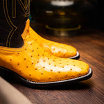 Marco Di Milano Alabama Ostrich Quill Square Toe Cowboy Boot Buttercup