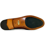 Alan Payne Amalfi Deerskin & Crocodile Penny Loafers Almond