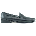 Alan Payne Amalfi Deerskin & Crocodile Penny Loafers Black