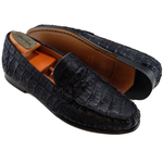 Alan Payne Barker Crocodile Loafers Vintage Dark Navy