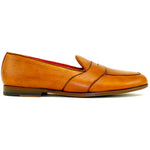 Alan Payne Barney Deerskin Penny Loafers Cognac