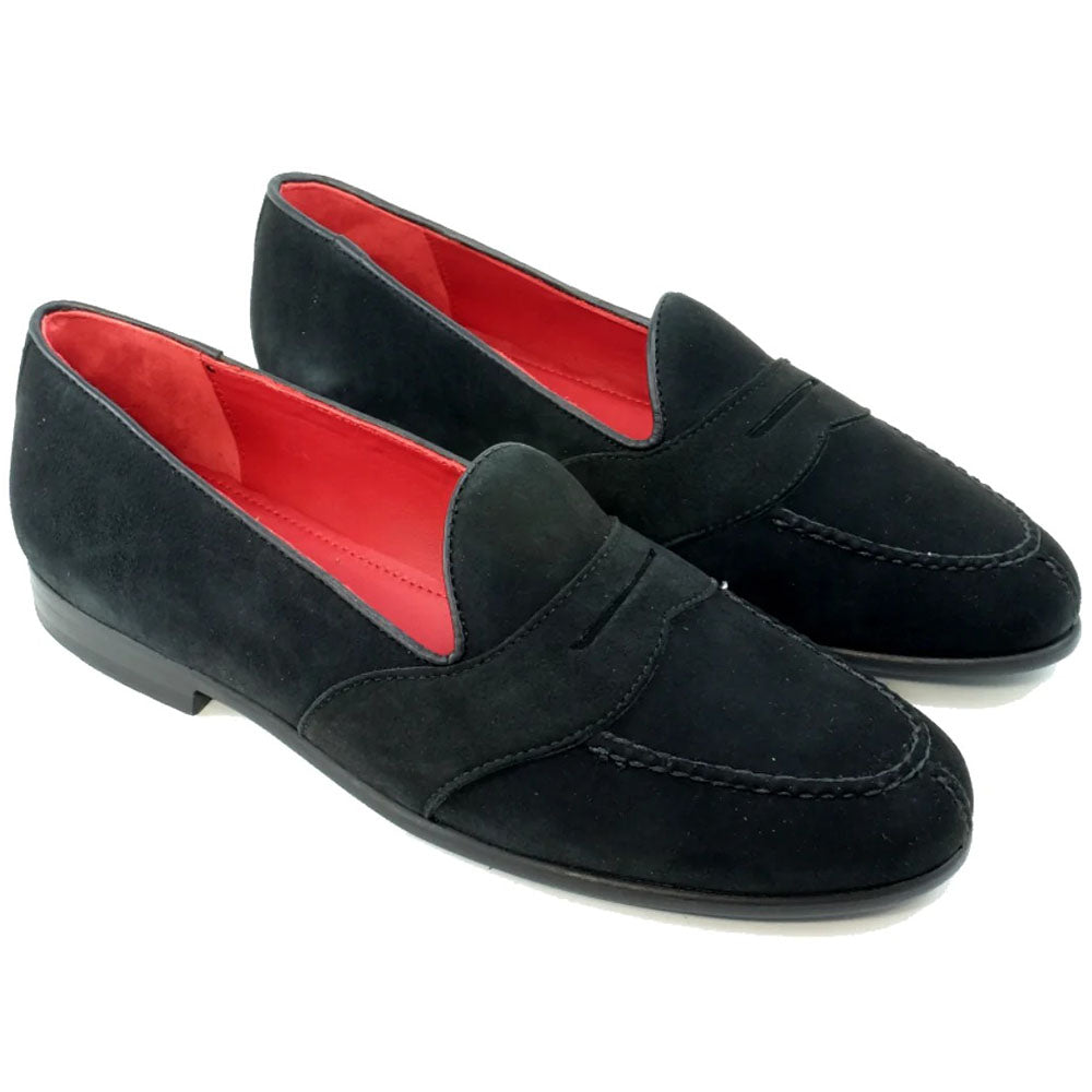 Alan Payne Barney Suede Loafers Black