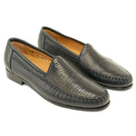 Alan Payne Bergamo Deerskin & Lizard Loafers Black