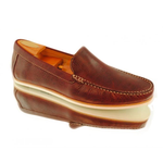 Alan Payne Boulder Grain Calfskin Loafers Maroon