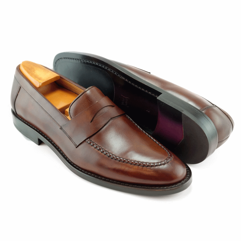 Alan Payne Brockton Penny Loafers Brandy