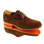 Alan Payne Buckaroo Suede Lace Up Shoes Snuff / Orange Sole