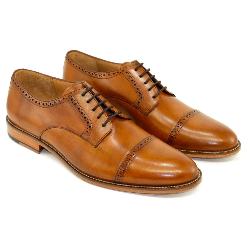 Alan Payne Cambridge Cap Toe Shoes British Tan
