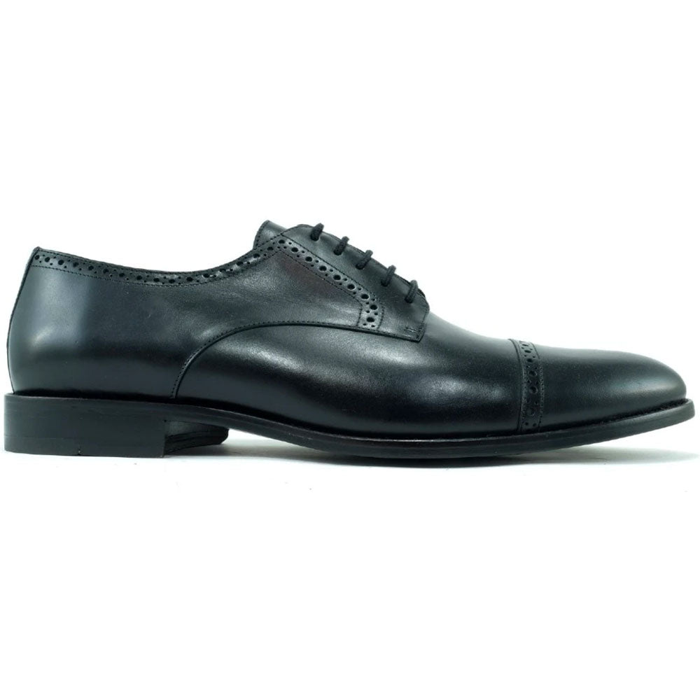 Alan Payne Cambridge Cap Toe Lace Ups Black