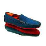 Alan Payne Carrara Nubuck Driving Shoes Blue