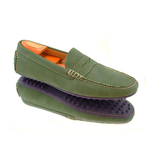 Alan Payne Carrara Nubuck Driving Shoes Green Sale
