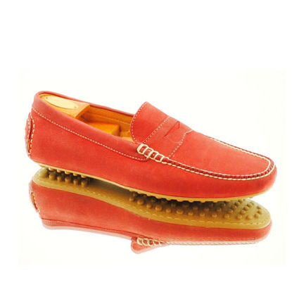 Alan Payne Carrara Nubuck Driving Shoes Red