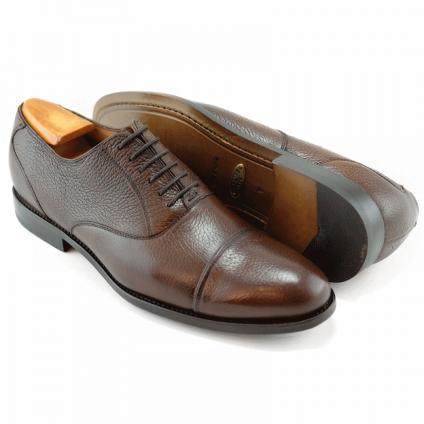 Alan Payne Colby Deerskin Cap Toe Oxfords Almond
