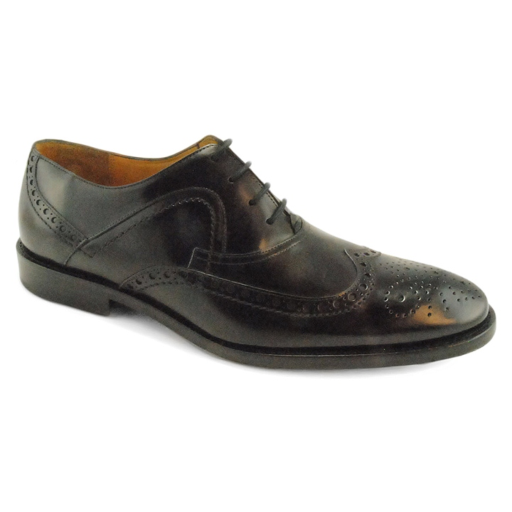 Alan Payne Juan Calfskin Wingtip Oxfords Black