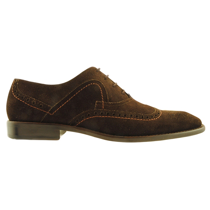 Alan Payne Juan Suede Wingtip Oxfords Chocolate