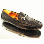 Alan Payne Lisbon Crocodile Bit Driving Loafers Black