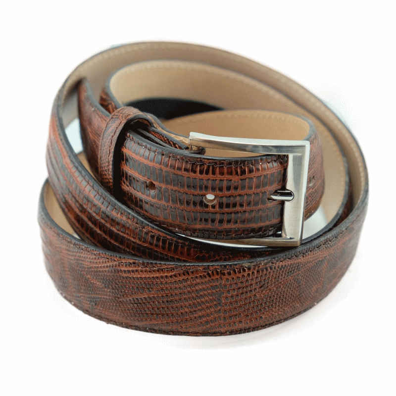 Alan Payne Lizard Belt Antique Honey