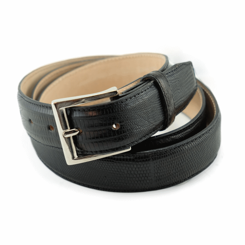 Alan Payne Lizard Belt Black