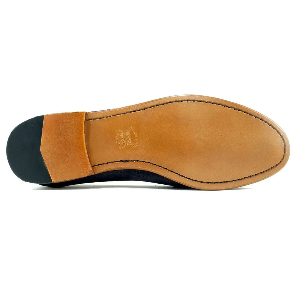 Alan Payne Meyers Suede Loafers Navy Blue