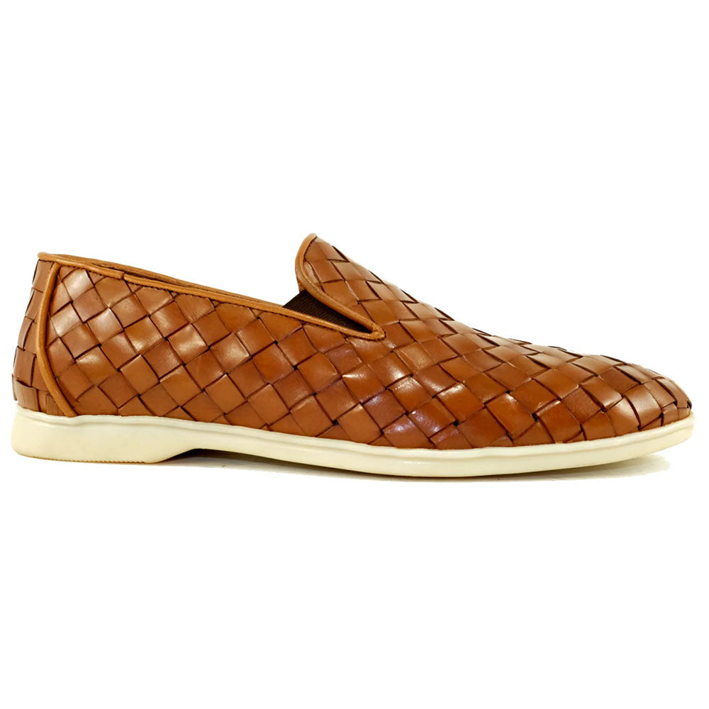Alan Payne Napoli Woven Calfskin Shoes Tan