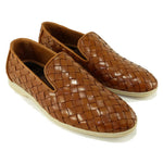 Alan Payne Napoli Woven Calfskin Shoes Tan