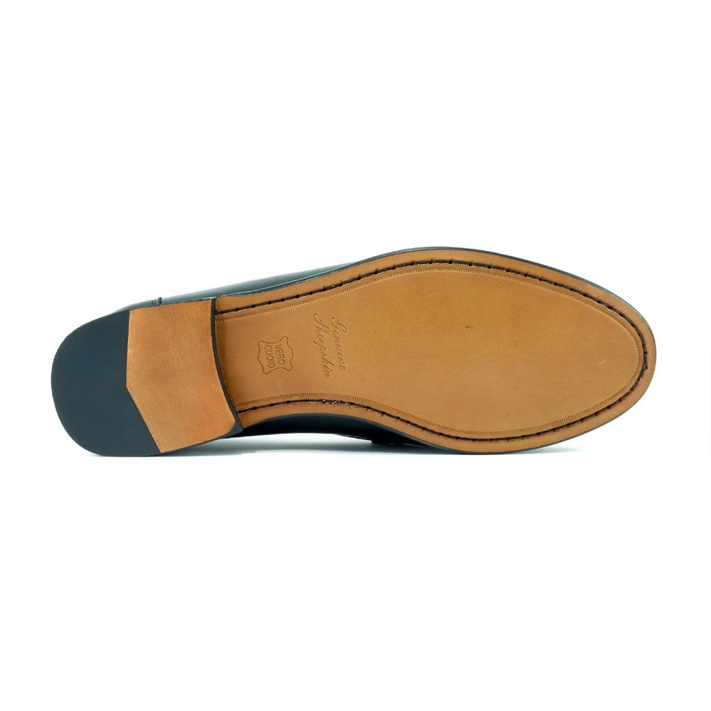 Alan Payne Snaffle Bit Loafers Navy Blue