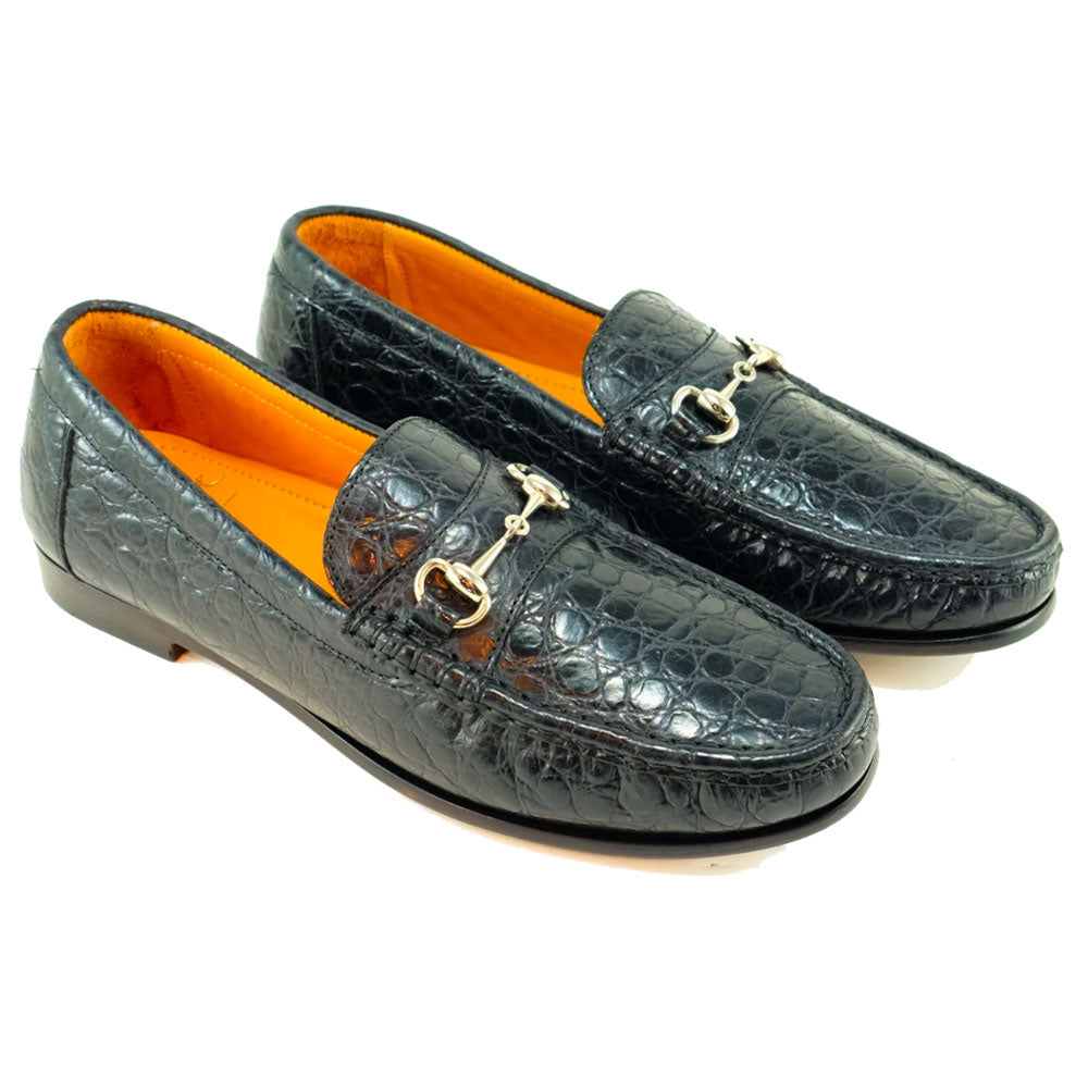 Alan Payne Snaffle II Calfskin Bit Loafers Black