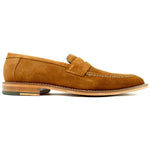 Alan Payne Brockton Suede Penny Loafers Tobacco