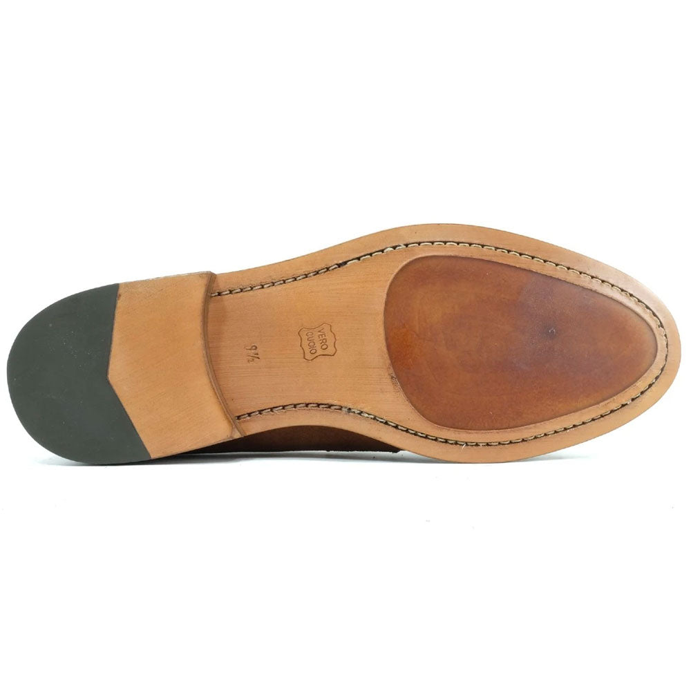 Alan Payne Brockton Suede Penny Loafers Tobacco