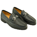 Alan Payne Walker II Deerskin Bit Loafers Black