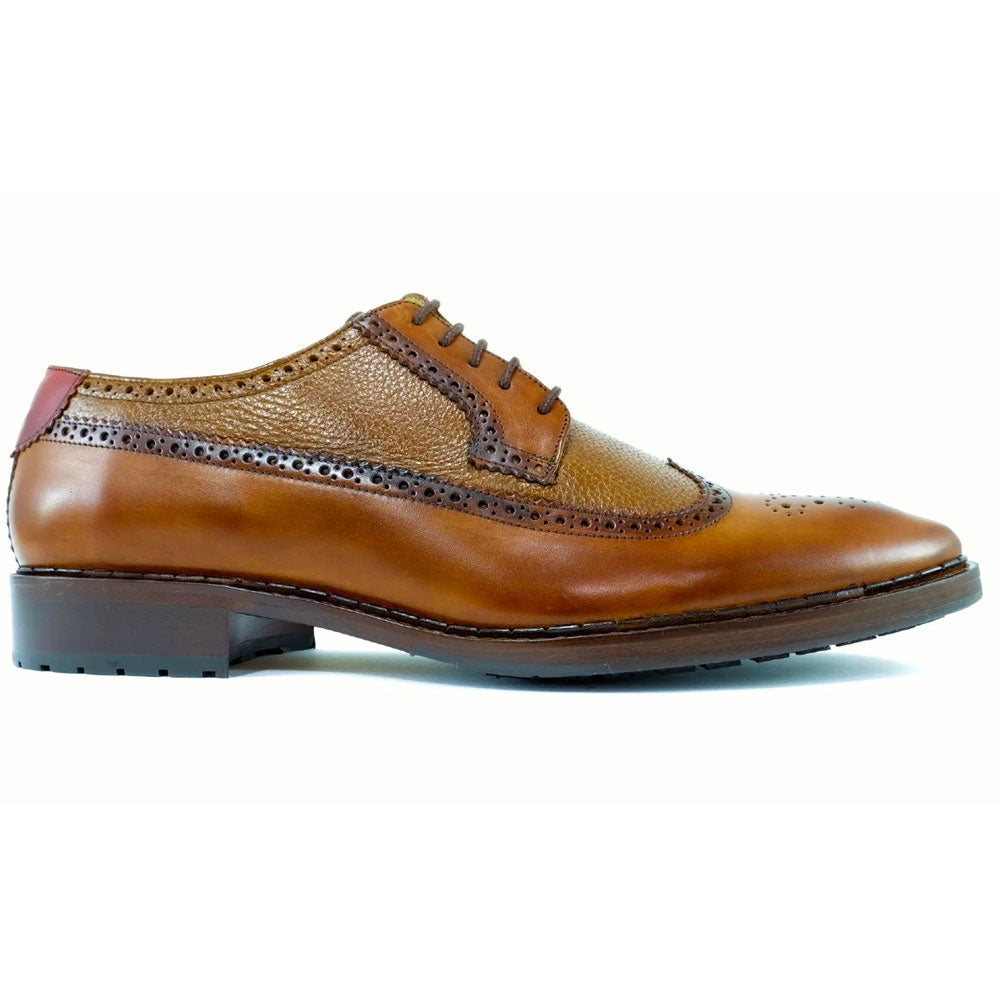 Alan Payne Woods Deerskin Wing Tip Antique Honey