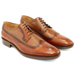 Alan Payne Woods Deerskin Wing Tip Antique Honey