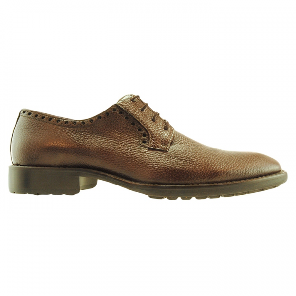 Alan Payne Woolf Deerskin Lace Up Shoes Tobacco