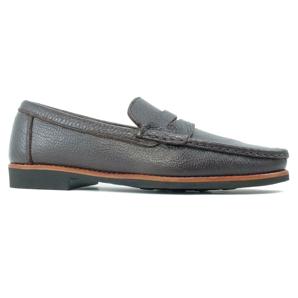 Alan Payne Worchester Genuine American Bison Penny Loafers Brown