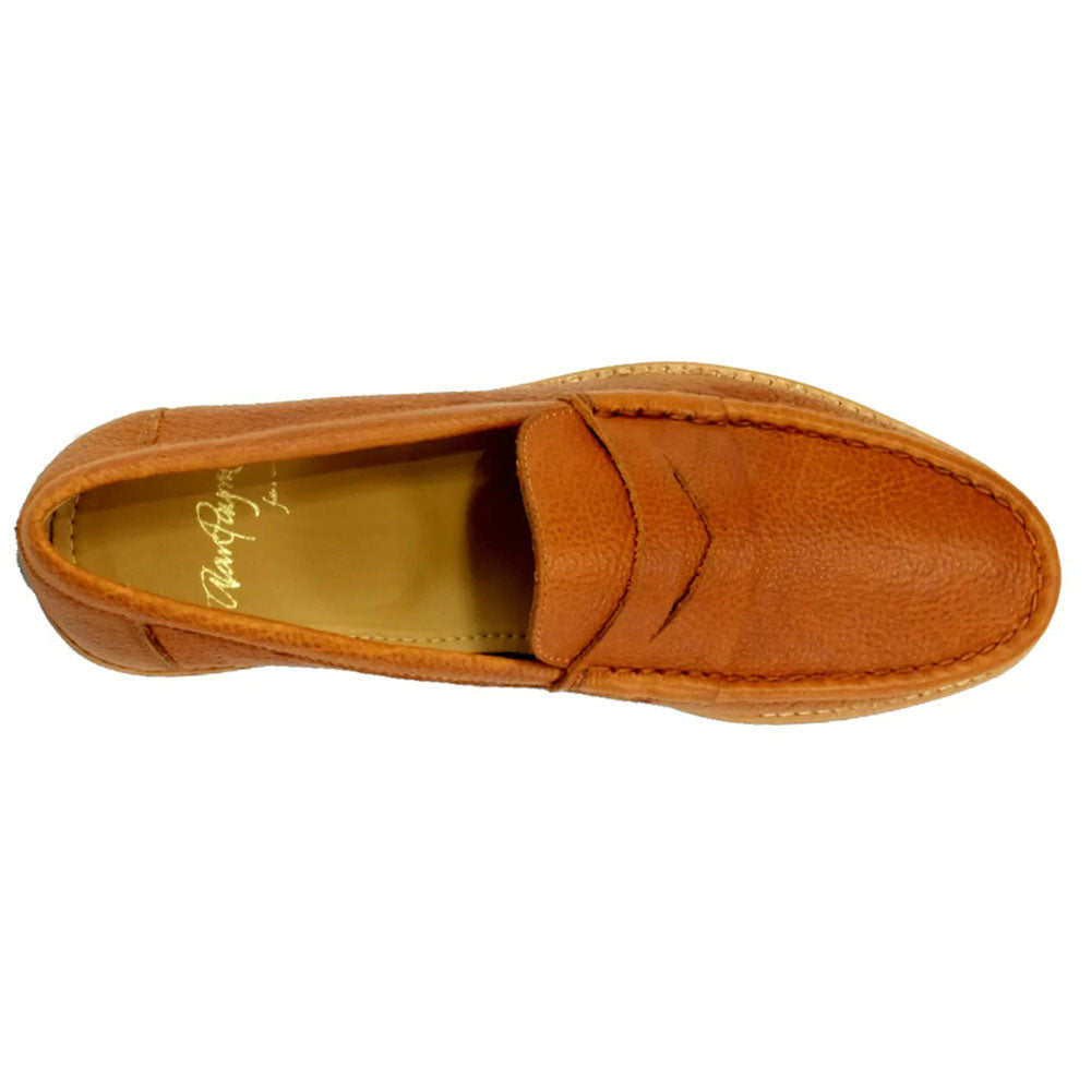 Alan Payne Worchester Genuine American Bison Penny Loafers Tan